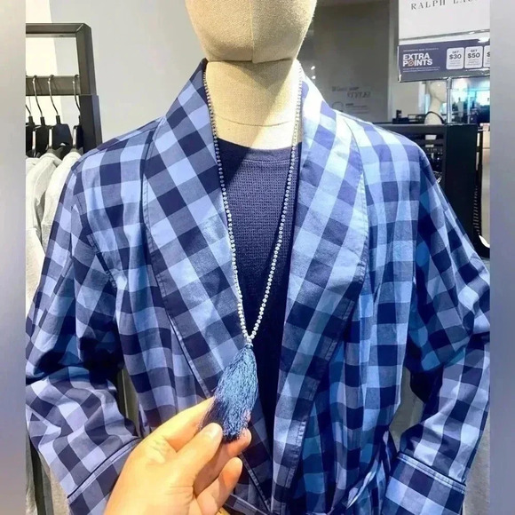 🥰 Cute Blue Necklace with Tassel 🥰 Unisex (please see all  pictures) - Picture 3 of 7